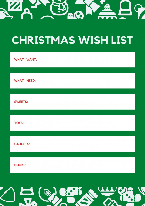 Santa Letter- Wish List